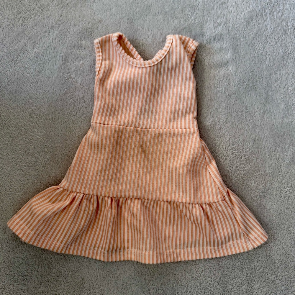 Vince Camuto Peach Striped Kids Dress